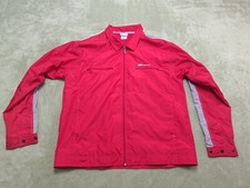 Reebok Red Full Zip Mens Size L Track Training Windbreaker Jacket Top