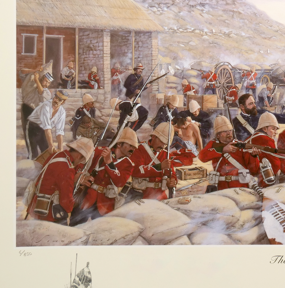 BATTLE OF RORKES DRIFT ZULU WAR VC ART PRINT 24TH FOOT BY SIMON SMITH ...