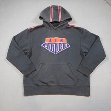 Nike Air Jordan Hoodie Mens Size Large Black DNA Sport Pullover Retro Patch