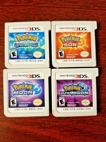 Poke 039 Mon Nintendo 3ds Lot Of 4 Games Sun Moon Ultra Moon Alpha Sapphire Ebay