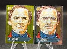 P.T. BARNUM 2021 PIECES OF THE PAST #33 GOLD FOIL PARALLEL and BASE Lot of 2