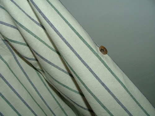 NEW WT FIVE FOUR CASUAL SHIRT SIZE XL 100% COTTON WHITE BLUE STRIPED #240 - Picture 4 of 6