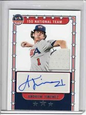 ANDREW JIMENEZ 2024 PANINI USA AUTOGRAPH AUTO JERSEY RC CARD /199 PROSPECT
