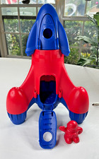Green Toys ROCKET Space Ship Astronaut Red and Blue EUC