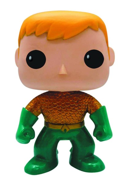 "Exklusive Dc Comics Aquaman Metallic Gold Brust 3,75\" Vinyl Figur Pop Funko"-image