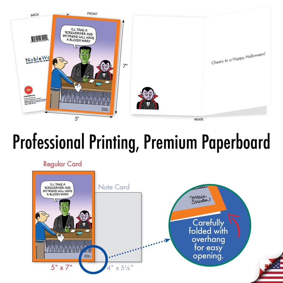 1 Tarjeta Divertida de Halloween con Sobre - Monster Drinks C7087HWG Foto 3 de 4