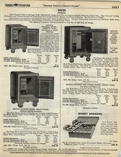 1935 PAPER AD Schwab Floor Model Safe Safes Heavy Wall Home Business Store