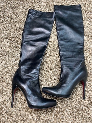 Bottes Stiletto Cesare Paciotti Vintage - Cuir Beige - Taille 41 - Neuf Avec Défauts - Collector