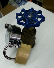 Hose Bibb Lock with padlock Secures outdoor garden hose bibb faucet spigots