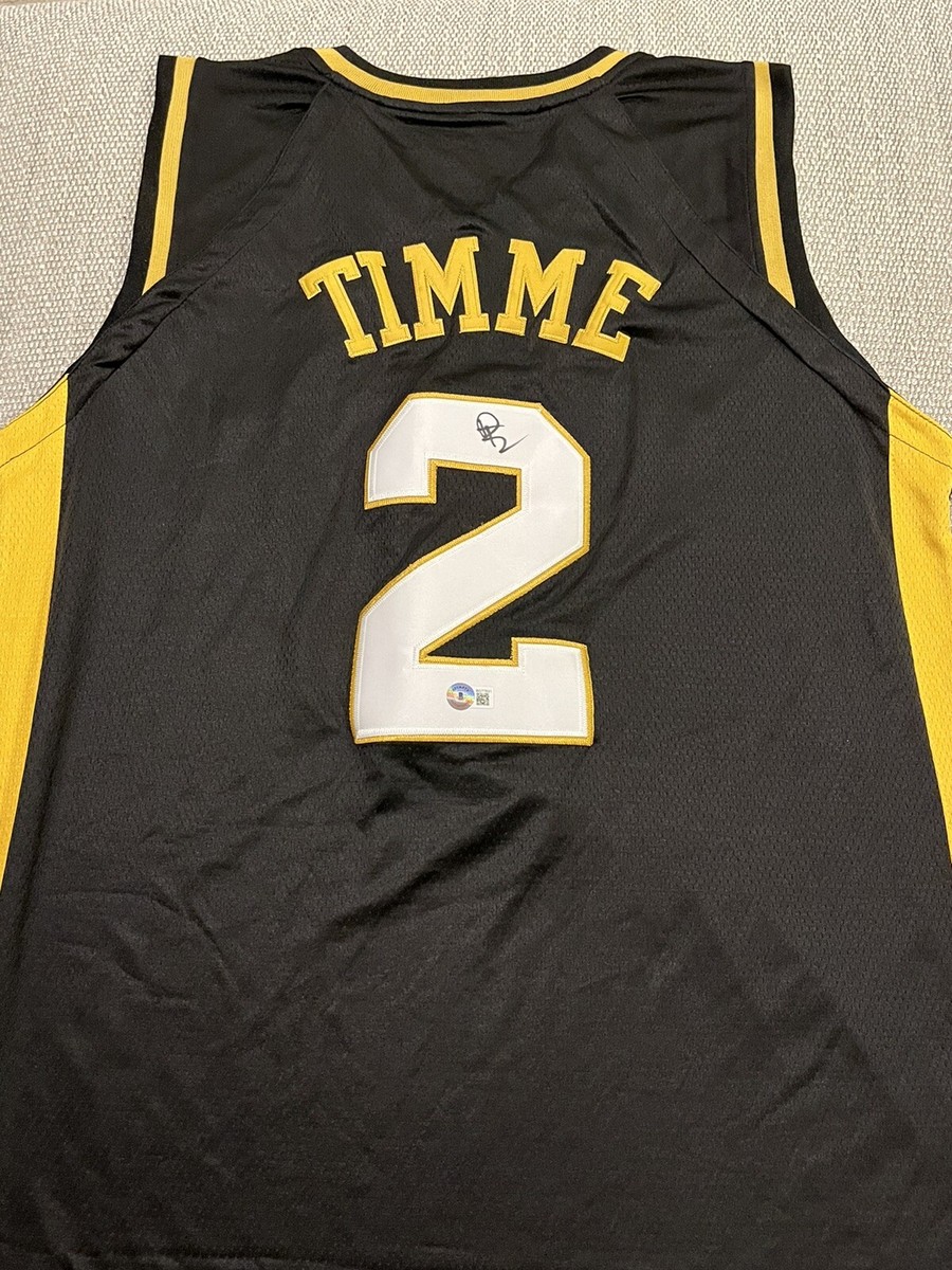 BECKETT COA DREW TIMME Autographed Gonzaga Bulldogs Basketball Jersey #2