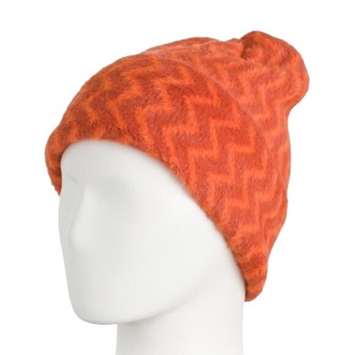 New Rusty Orange Ribbed Stripe Crocheted Women's Beanie Winter | eBay
