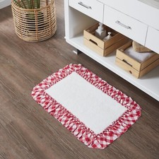VHC Annie Buffalo Red Check Bath Mat 20x30  Farmhouse Bath
