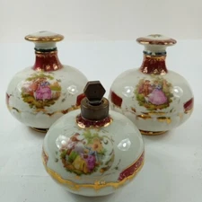 Vintage Industrial Argentina Perfume Bottles Courting Couple Empty