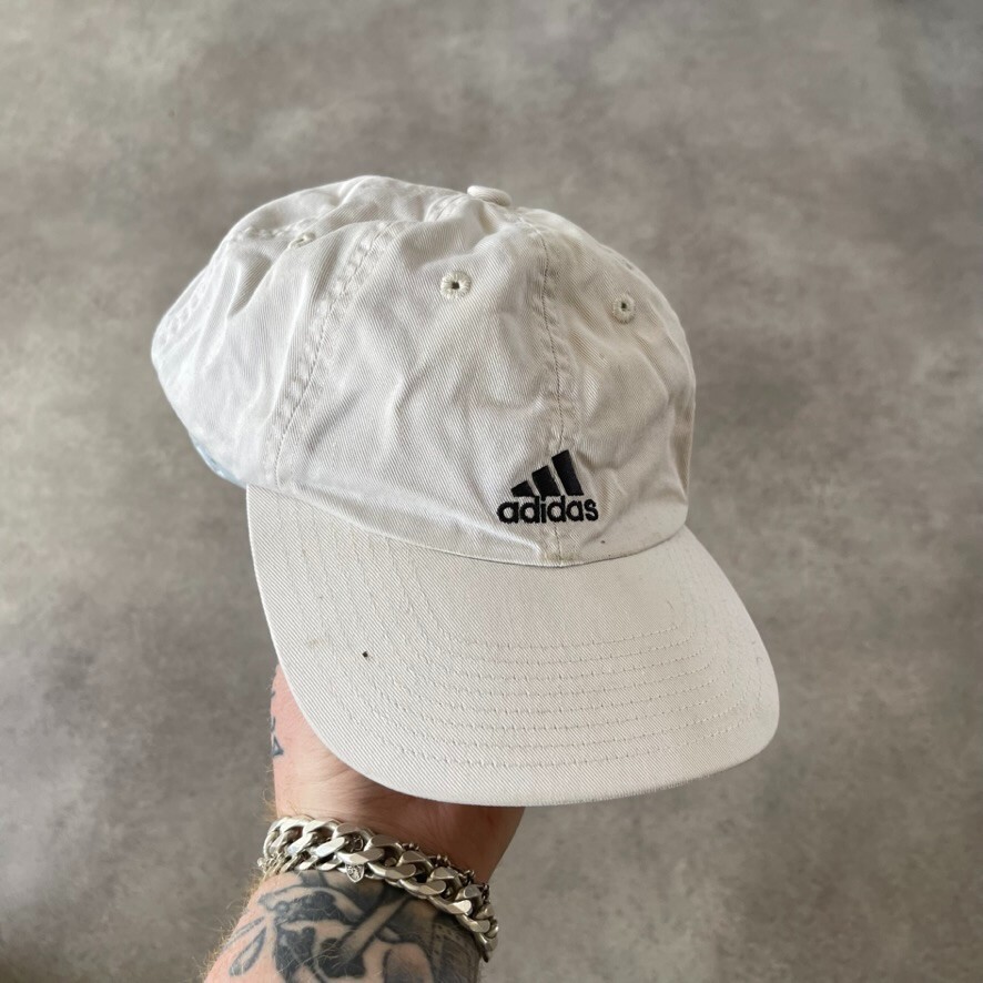 Adidas Baseball Hat Mens Golf 6 Panel Embroidered StrapBack Cap White