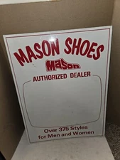 Vintage 1970s/1980s Mason Shoes Authorized Dealer Metal Sign,Men And Women,24x18