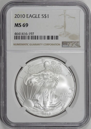 2010 American Silver Eagle $1 NGC MS69 [17F29]