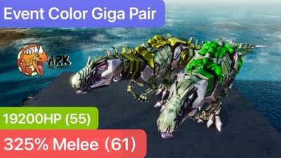 ark survival ascended pve 325% Base Melee(61) Tek Giga, Giganotosaurus, Clone
