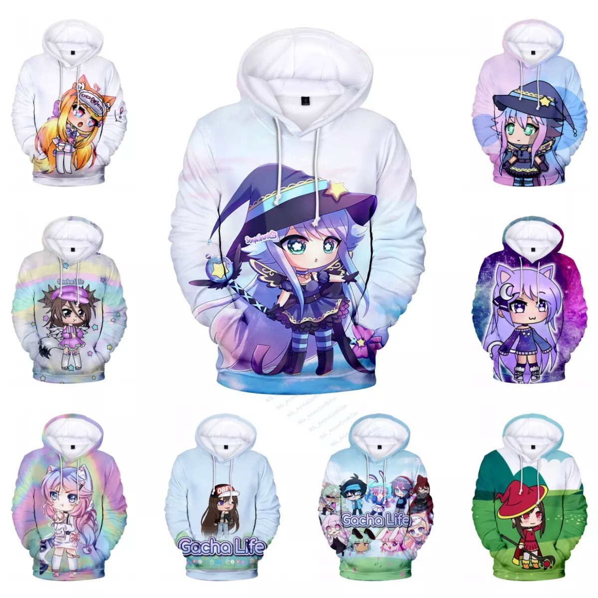 Desenhos Animados Gacha Life Hoodie Homens / Mulheres 3D Zipper Suéter  Meninos Meninos Meninas E Chlidren Street Crianças Hoody Gacha Life  Sweatshirt Roupa De $226,62