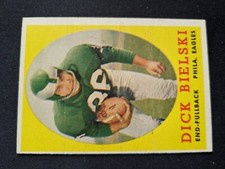 1958 Topps Football Card # 111 Dick Bielski - Philadelphia Eagles (VG/EX)