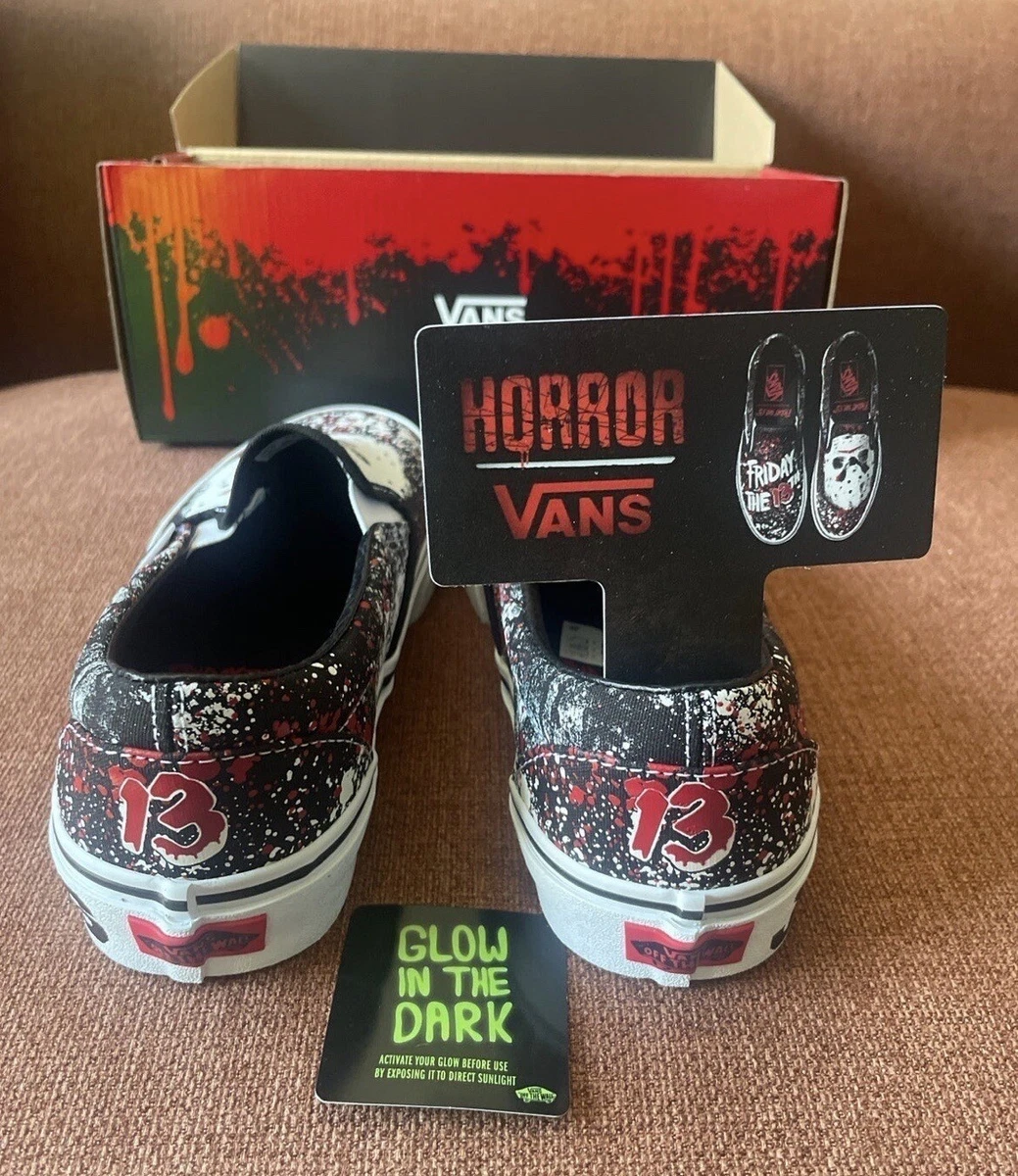 Vans X House of Terror Friday the 13th Jason Voorhees Men’s Size 7 Slip On