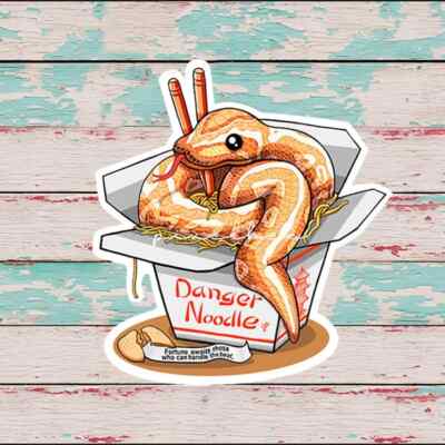 Danger Noodle Sticker 3'' x 3'' | Vinyl | Water Resistant | UV Resistant