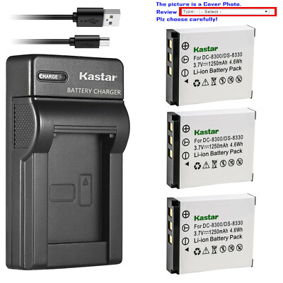 Kastar Battery Slim USB Charger for Maginon DC-X DC-XZ6 DC-8300 DC-8600 CR8530