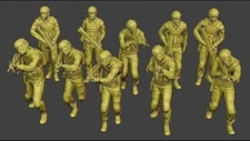 1/35 Scale The Chinese People's Liberation Army 10 Figures Unpainted Resin Model