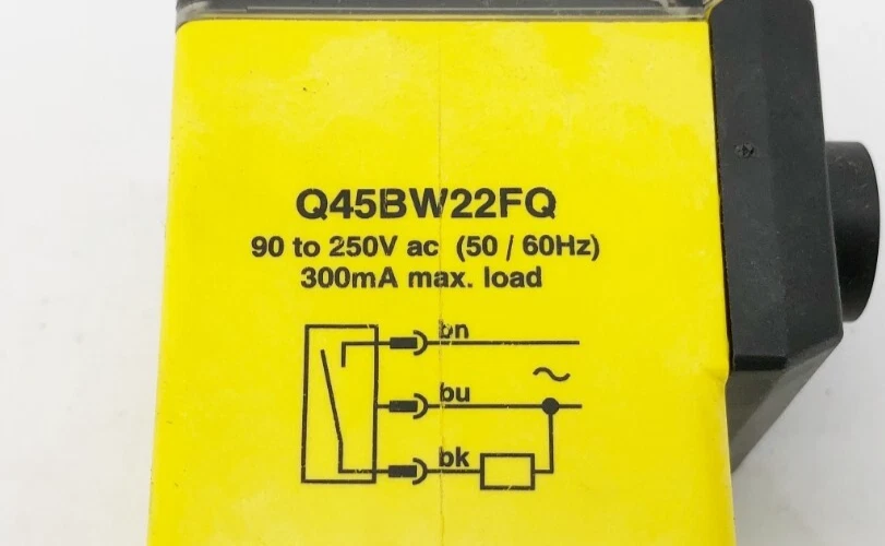 New Banner Engineering Q45BW22FQ Photoelectric Sensor 90-250VAC 37016 - Image 4 of 4