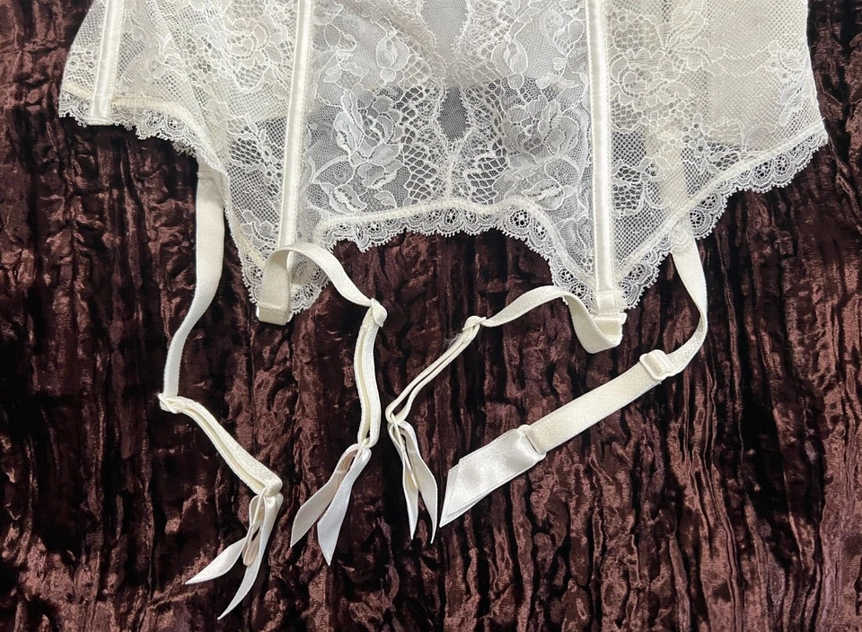 Corsé Chantelle Floral-Encaje Bustier Marfil 36C Nuevo con Etiquetas Foto 3 de 4