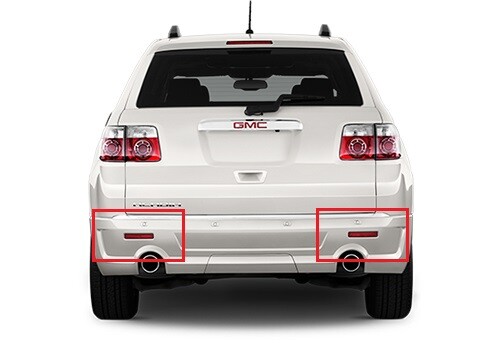 2x Red Lens LED Bumper Reflector Brake Light For 2005-2009 Chevy Equinox/2007-2009 Trailblazer SS 