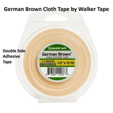 German Brown Cloth Tape 1/2 inch X 12 yard roll by Walker Tape