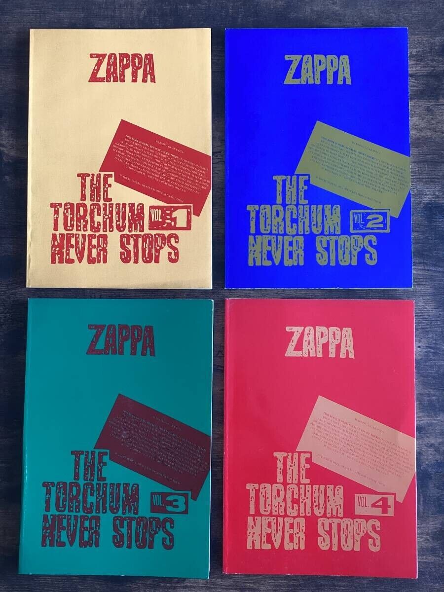 Frank Zappa The Torchum Never Stops Book Vol.1-4 Set 2000 Frank Zappa The Torchum Never Stops Book Vol.1-4 Set 2000