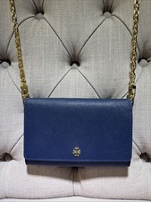 Tory Burch Emerson Chain Wallet Leather Crossbody Detachable Strap Shoulder Bag