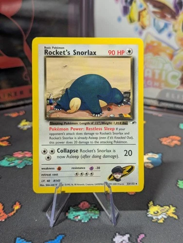 Rocket's Snorlax Gym Heroes Set 33/132 Pokemon TCG Card