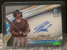 2022 Bowman Chrome Jordan Lawlar Prime Chrome Signatures Auto /50