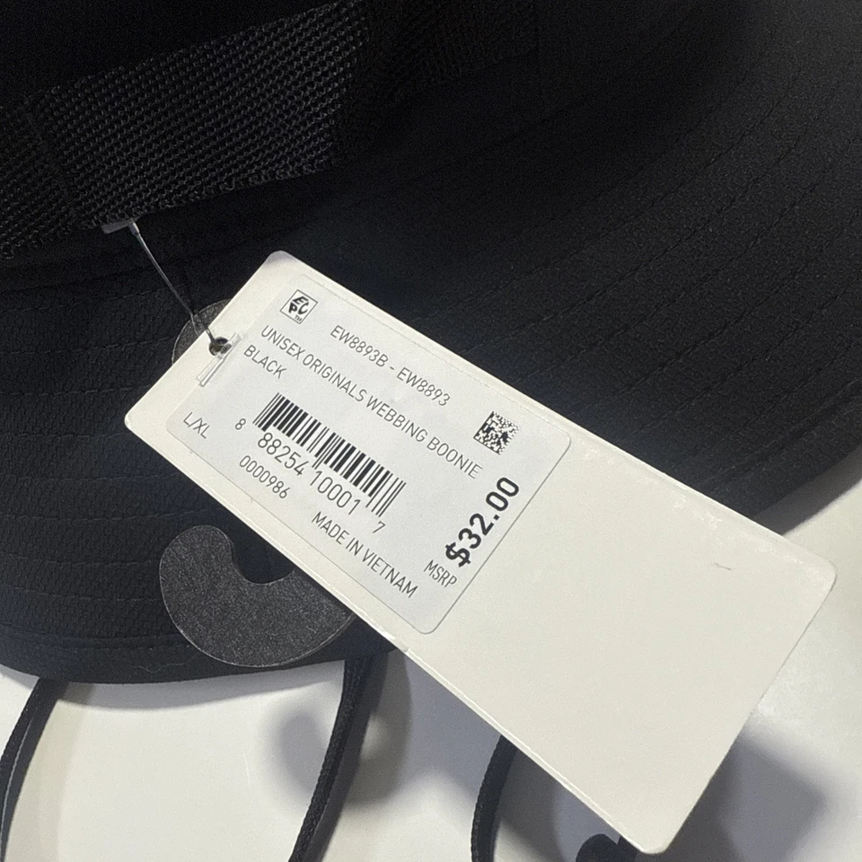 NWT Adidas Originals Unisex Webbing Boonie Black Bucket Hat Large/xl New $32 - Image 2 of 4