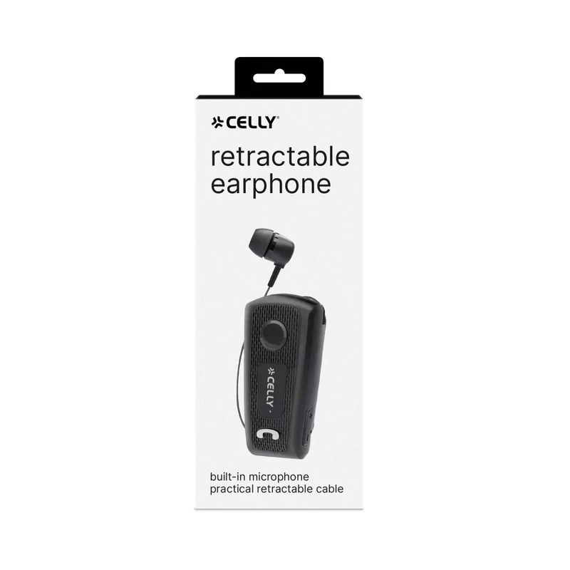 Auricolare Bluetooth per Telefonate con CAVO RETRATTILE Cuffia Vivavoce CELLY, fotografia 9 di 9