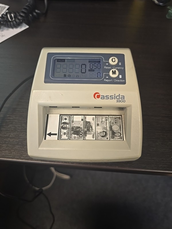 Cassida model 3300 Portable Currency Counter & Value Counter Tested Working