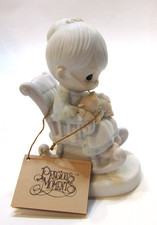 1979 Jonathan David Precious Moments E-3109 Purr-fect Grandma Cat Rocking Chair