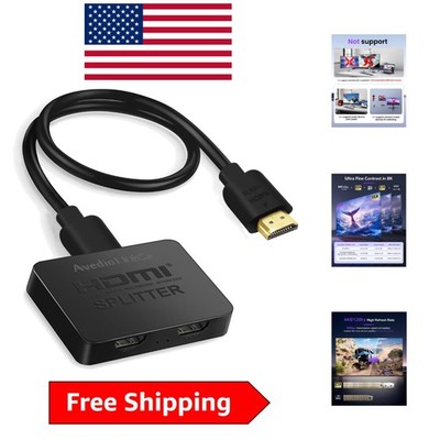 8K HDMI 2.1 Splitter 1x2 - Enhance Home Theatre with 4K@120Hz Signal Duplication