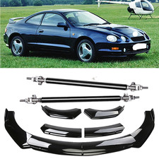 Front Bumper Lip Side Skirt Body Kit Spoiler Splitter Glossy For Toyota Celica