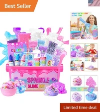 Multicolor Confetti Slime Kit - Engaging Stress Relief for Kids 6-12, Ideal Gift