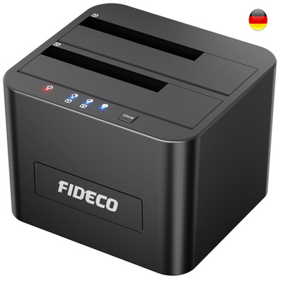 FIDECO HDD Dockingstation 2 Bay USB 3 0 SATA 2 5 3