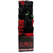 Bioworld The Batman 5 Pair Casual Crew Socks Riddler 