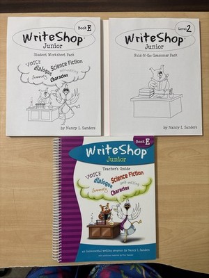 WriteShop Junior Book E Student Worksheet Fold-n-Go Grammar Pack Teacher s Guide