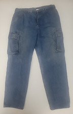 0303 Street Wear Baggy Wide Jeans 40 x 33 Cargo Pockets Vintage 90s Skate