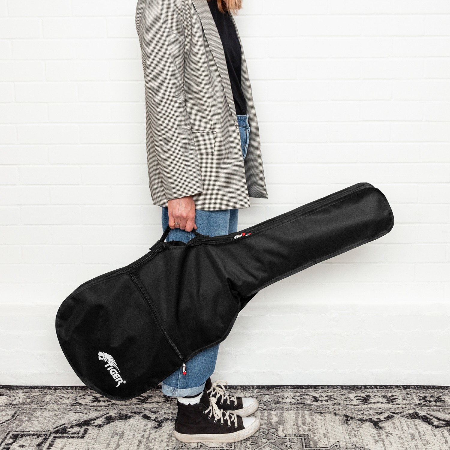 Borsa per chitarra elettrica Tiger - Cover con tracolla e maniglia per il trasporto foto 5