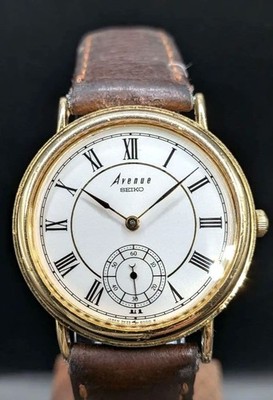 SEIKO AVENUE SUMO SEKO 2K23-6000 Small Second 1989 Mens Quartz Watch Classic