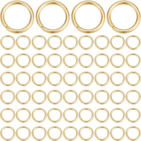 1 Box 300 StüCk Offene Biegeringe Aus 24 Karat Vergoldetem Edelstahl Mit Einer S