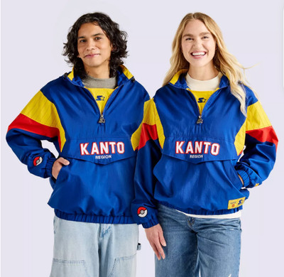 Pokémon x Target Starter Pullover Jacket Blue Kanto Region Small SHIPS FAST